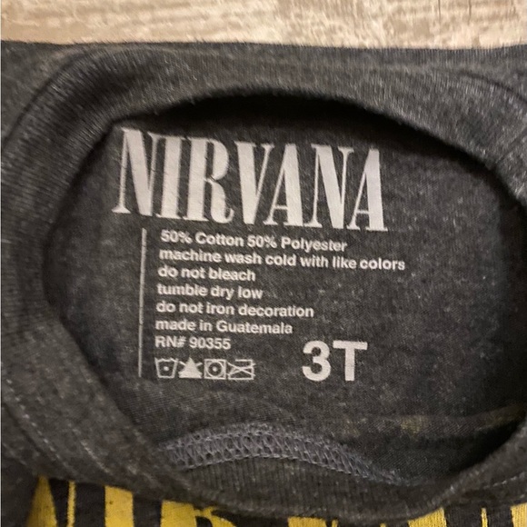Nirvana kids band t-shirt size 3T - Picture 3 of 3
